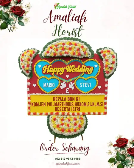 Papan Bunga Pernikahan Kuwaron